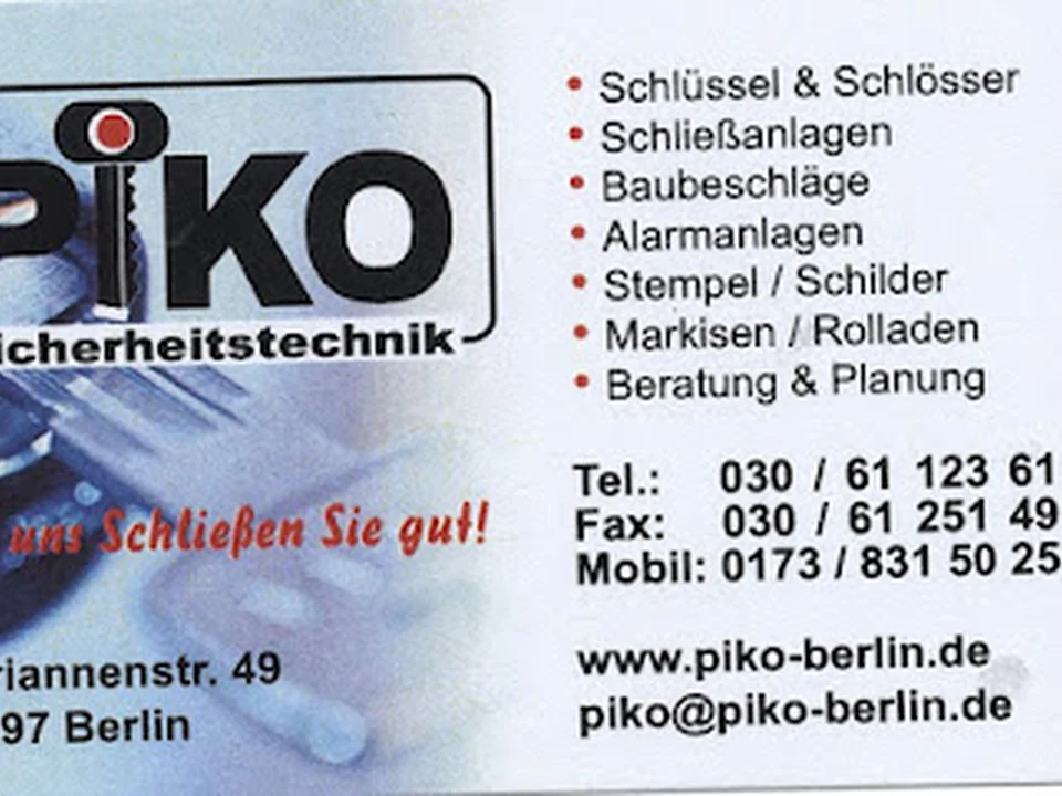 Piko Schlüsseldienst, Berlin